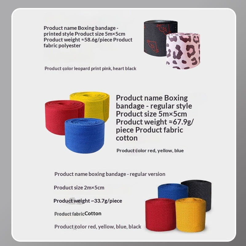 Strong Boxing Hand Wraps For Training Sweat-absorbing Stretchy Cotton Wraps For Hand Protection