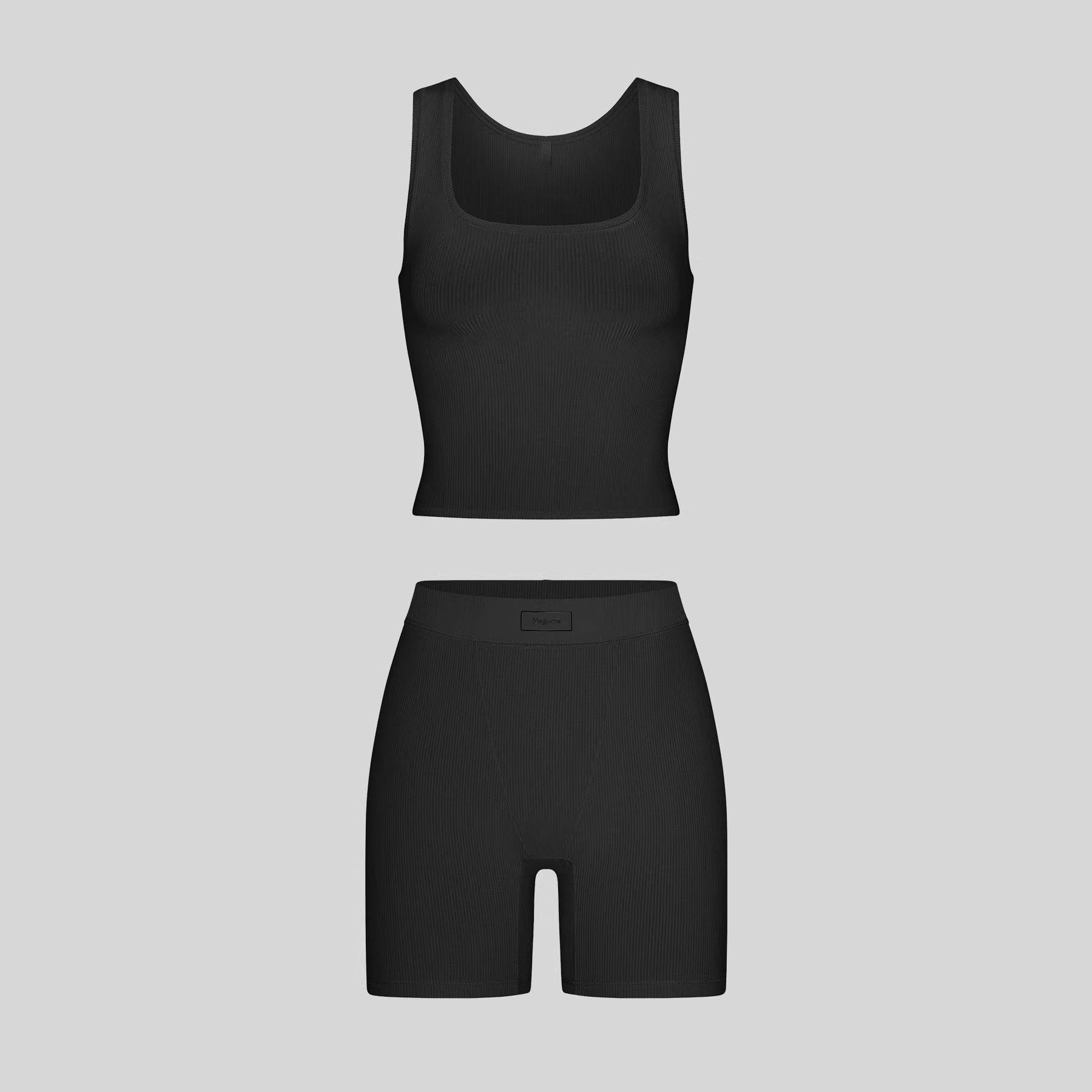 Athletic Yoga-Style Camisole And Summer Shorts Set